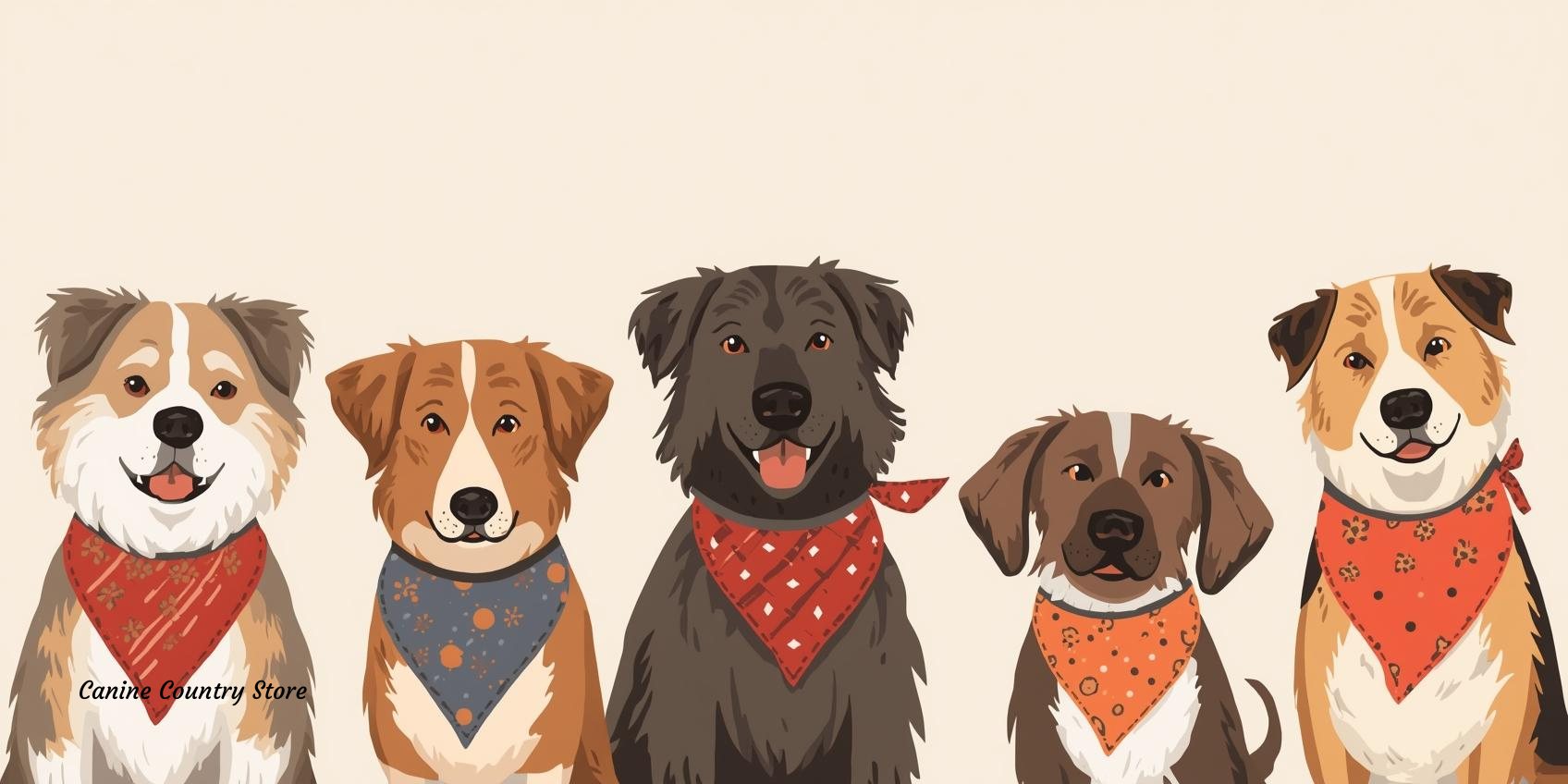 Adorable dogs showing off their stylish bandanas!