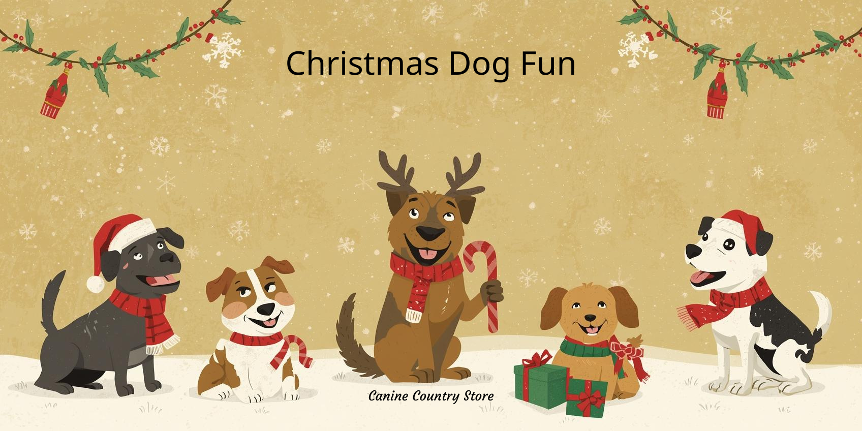 Dogs enjoying spreading the joy!--Canine Country Store