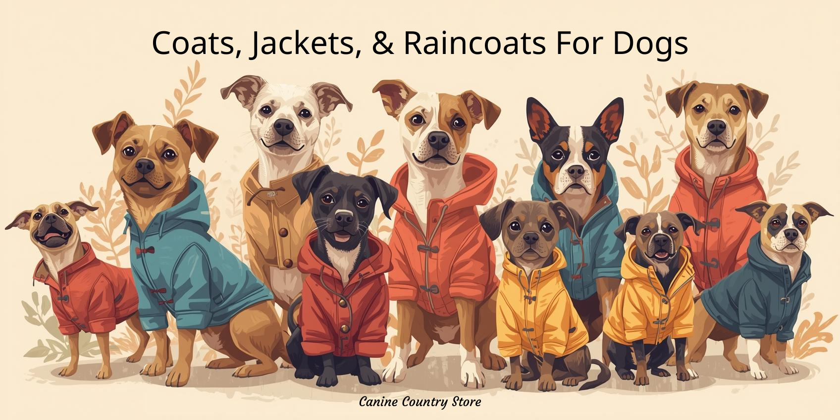 Keep your best friend warm and dry with our stylish coats, jackets, and raincoats!