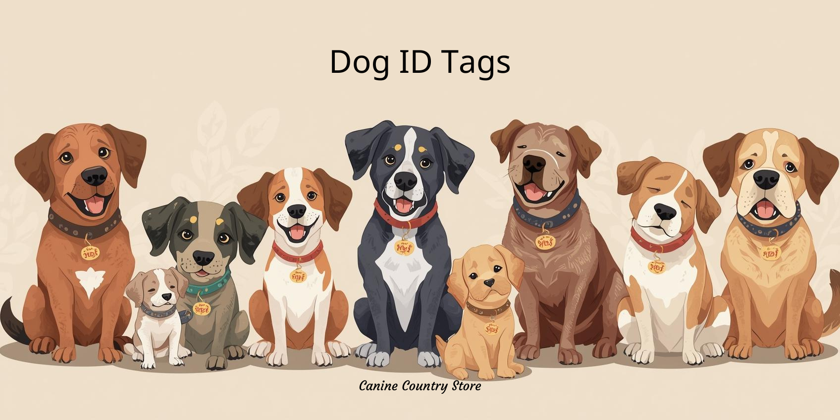 Eight dogs who won't ever get lost. Just check their ID!