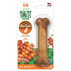 Nylabone Healthy Edibles Longer Lasting Bacon Regular Wholesome Crunchy Baked Long Lasting Chew