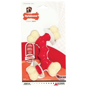 Nylabone DuraChew Double Bended Bone Bacon Wolf Durable Long Lasting Chewing Toy Product