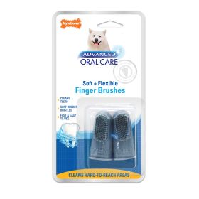 Nylabone Advanced Oral Care Finger Brush 2 ct Dental Hygiene Maintenance Tool Product