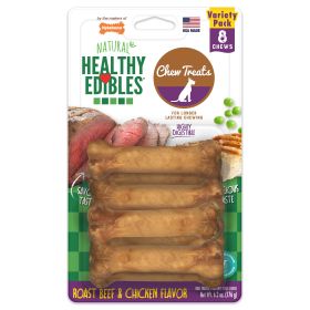 Nylabone Healthy Edibles Longer Lasting Variety Petite 8 ct Wholesome Crunchy Baked Long Lasting