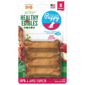 Nylabone Healthy Edibles Puppy Longer Lasting Lamb & Apply Petite 8 ct Wholesome Teething Chew