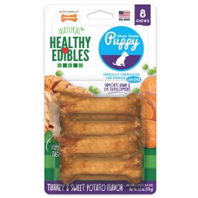 Nylabone Healthy Edibles Puppy Longer Lasting Sweet Potato & Turkey Petite 8 ct Wholesome Teething Chew