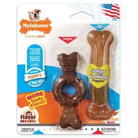 Nylabone Puppy Twin Pack Petite Gentle Teething Chewing Toy Pack Product