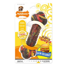 Nylabone Flavor Frenzy Strong Chew Dog Toy Bacon Cheeseburger 1ea Medium/Wolf Up To 35 lbs Toy