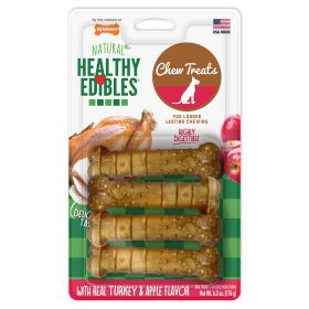 Nylabone Healthy Edibles AllNatural Long Lasting Chew Treats Turkey Apple 1ea Small/Regular Chew