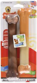 Nylabone Power Chew Flavor Frenzy Durable Dog Chew Toys Twin Pack Funnel Cake Shish Kabob 2 ct