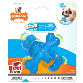 Nylabone Dura Chew X Bone Puppy Beef Flavor Small Gentle Teething Chewing Toy Product