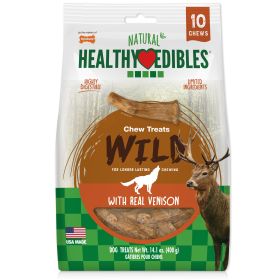 Nylabone Healthy Edibles WILD All-Natural Long Lasting Antler Chew Treats Venison Large Giant Up To 50 Lbs