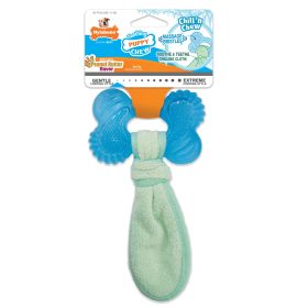 Nylabone Chill'n Chew Puppy Bone with Washcloth Peanut Butter Gentle Teething Chewing Toy Product