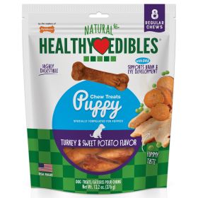 Nylabone Healthy Edibles All-Natural Long Lasting Puppy Chew Treats Turkey And Sweet Potato Small Up To 25 Ibs