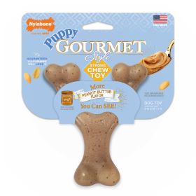 Nylabone Gourmet Style Strong Wishbone Puppy Chew Toy Peanut Butter 1ea Small Regular Up To 25 lbs