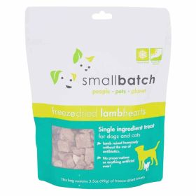Small Batch Freeze Dried Lamb Hearts 3.5 oz Single Ingredient Exotic Protein Rich Organ Snack Product