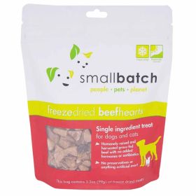 Small Batch Freeze Dried Beef Hearts 3.5 oz Single Ingredient Raw Protein Rich Organ Snack Product