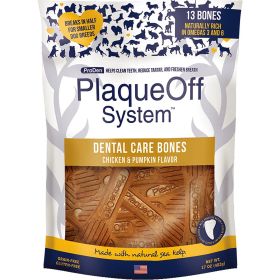 Proden Dog Plaqueoff Bone Chicken 17oz. Seaweed Kelp Breath Freshener Tartar Control Long Lasting Chew