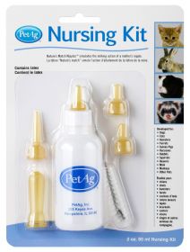 PetAg Nursing Kit Carded 2 oz Puppy Kitten Feeding Bottle Supply Kit Product