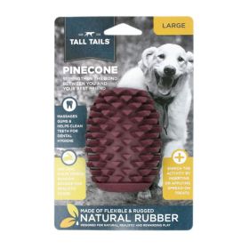 Tall Tails Dog Natural Rubber Pinecone 4 Inch Durable Eco-Friendly Textured Chew Toy Forest Cone Shape