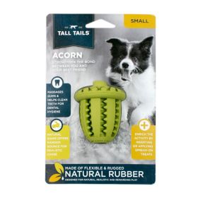 Tall Tails Natural Rubber Acorn 3 Inch Durable Eco-Friendly Textured Chew Toy Forest Nut Shape Play