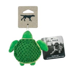 Tall Tails Dog Plush Squeaker Turtle 4 in Soft Plush Squeaker Toy Product