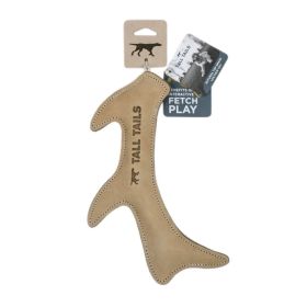 Tall Tails Dog Leather Antler 11 Inches Durable Reinforced Leather Minimal Mess Squeaker Toy Product