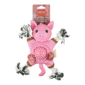 Territory Dog 2 In 1 Farm Pig 10 Inch Soft Plush Squeaker Novelty Toy Product