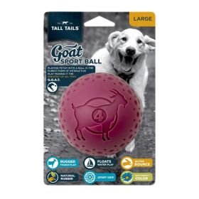 Tall Tails Goat Ball Purple 4 Inches Eco-Friendly Textured Chew Toy Farm Animal Interactive Ball