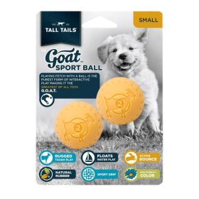 Tall Tails Dog Goat Ball Yellow 2 in Soft Plush Squeaker Ball Toy Product