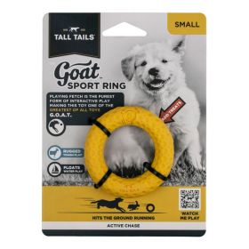 Tall Tails Dog Goat Ring Yellow 3 Inch Soft Plush Squeaker Toy Product