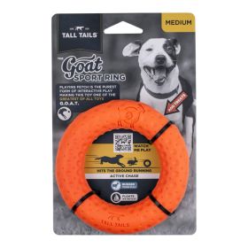 Tall Tails Dog Goat Ring Orange 5 Inch Durable Cotton Rope Dental Flossing Toy Product