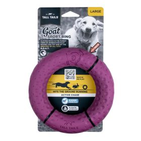 Tall Tails Dog Goat Ring Purple 7 Inch Eco-Friendly Textured Chew Toy Farm Animal Interactive Ring Play