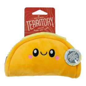 Territory Dog Plush Squeaker Taco 6 in Soft Plush Squeaker Novelty Toy Product