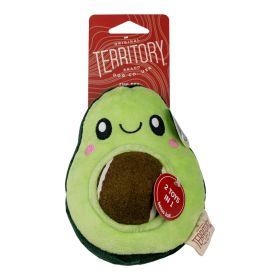 Territory Dog 2-In-1 Plush Avocado 5.5 Inch Soft Plush Squeaker Novelty Toy Product
