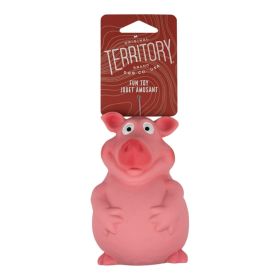 Territory Dog Latex Squeaker Pig 3.4 Inch Flexible Squeaker Fetch Play Toy Product