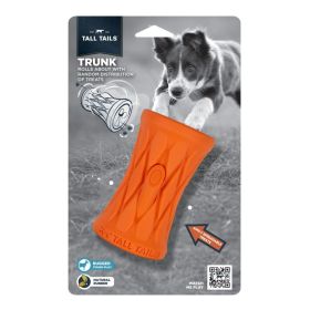 Tall Tails Natural Rubber Trunk 5 Inch Durable Eco-Friendly Textured Chew Toy Forest Log Shape Play