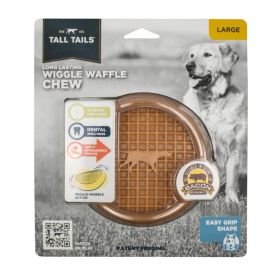 Tall Tails Waffle Chew Large 5.5 Inch Durable Rubber Textured Surface Massage Gums Interactive Dental Toy