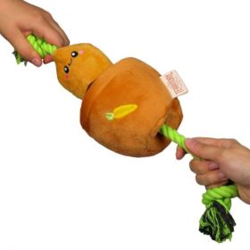 Territory Dog Treat Tug Carrot 15 Inch Durable Cotton Rope and Plush Interactive Tug Toy Product