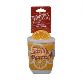 Territory Dog Plush Latex 2 In 1 Lemonade 6 Inch Flexible Squeaker Novelty Toy Product