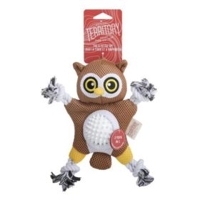 Territory Dog Toy 2 In 1 Owl 10 Inch Soft Plush Squeaker Novelty Toy Product