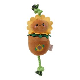 Territory Dog Treat Tug Sunflower Floral Interactive Dispenser Durable Bright Outdoor