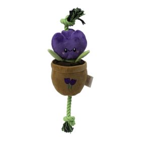 Territory Dog Treat Tug Flower Purple Floral Interactive Dispenser Durable Bright Outdoor
