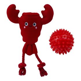 Territory Dog 2-in-1 Lobster Crustacean Convertible Puzzle Squeaker Plush Play