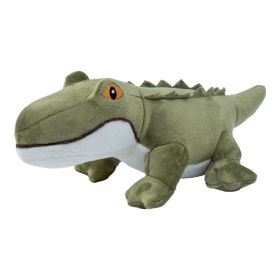 Territory Dog Plush Squeaker Alligator Reptile Soft Interactive Toy Playful Green