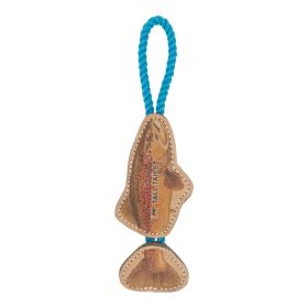 Tall Tails Dog Natural Leather Jointed Trout Tug Eco-Friendly Real Hide Aquatic Fetch Play
