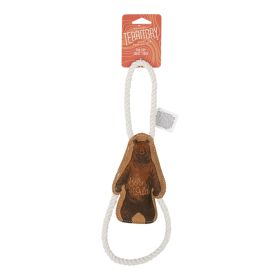 Territory Dog Natural Leather Grizzly Bear Tug Eco-Friendly Real Hide Wildlife Fetch Play