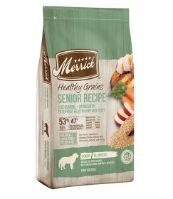 Merrick Dog Grain Senior Wholesome Grains Mature Formula Joint Support Nutrient Dense Recipe 4Lb