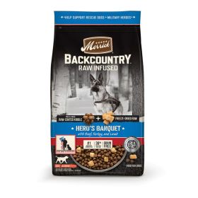 Merrick Dog Backcountry Grain Free Hero Banquet Freeze Dried Raw Pieces High Protein Nutrient Dense 4Lb