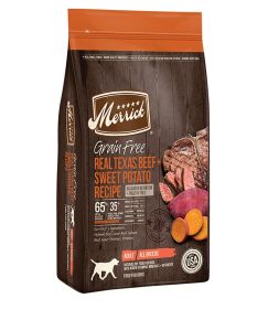 Merrick Dog Grain Free Beef And Sweet Potato Nutrient Dense High Protein Muscle Support Recipe 4Lb